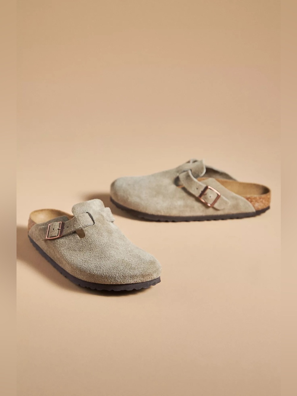 Birkenstock Boston Soft Footbed Clogs Taupe EU 40 NWT